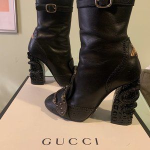 Gucci Dionysus Snake Heeled Bootie Size EUR 38/US